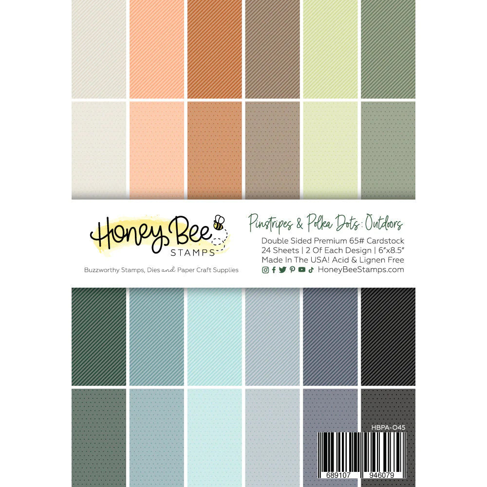 Pinstripes & Polkadots: Outdoors 6x8.5 - 24 Double Sided Sheets
