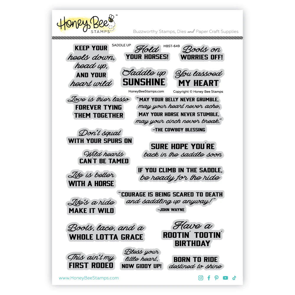 Saddle Up 6x8 Stamp Set