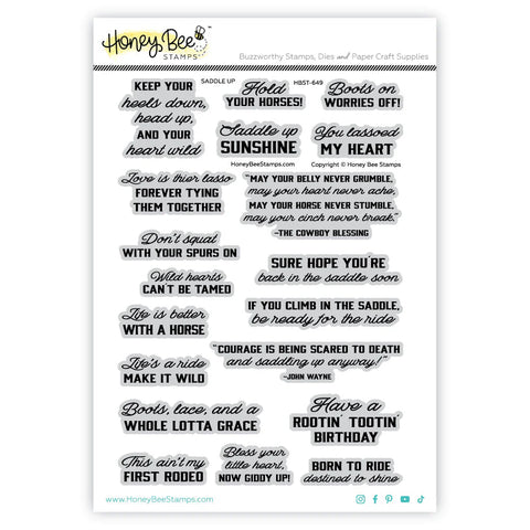 Saddle Up 6x8 Stamp Set