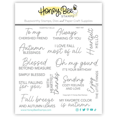 Heartfelt Hello 6x6 Stamp Set