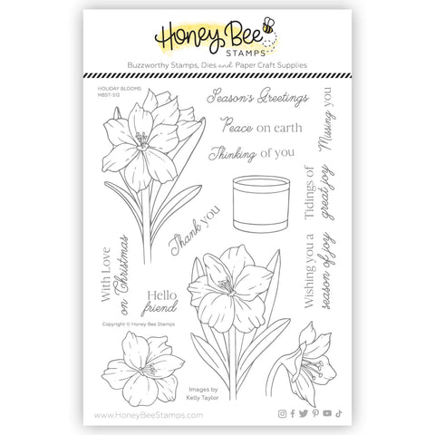 Holiday Blooms 6x8 Stamp Set