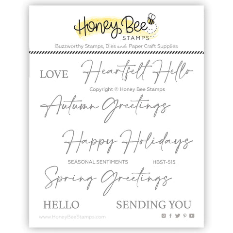 Seasonal Sentiments 3x3 Stamp Set