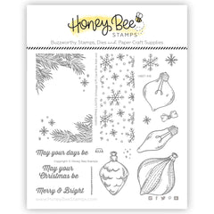 Christmas Lights Vintage Gift Card Box Add-On 6x6 Stamp Set