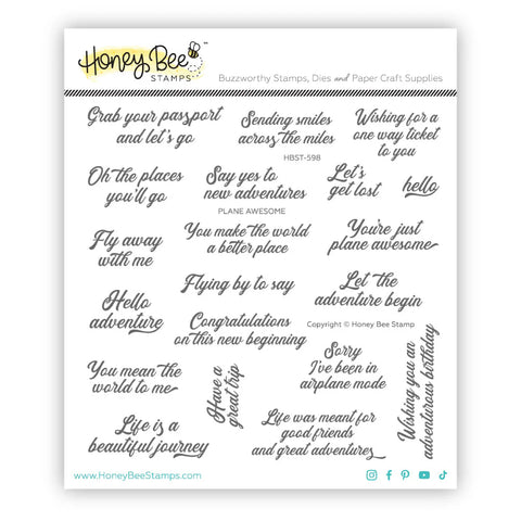 Plane Awesome 6x6 Stamp Set