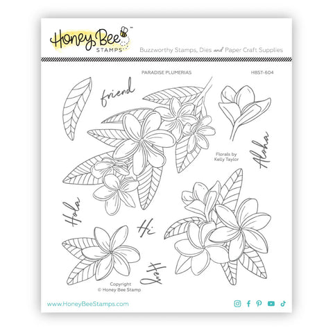 Paradise Plumerias 6x6 Stamp Set