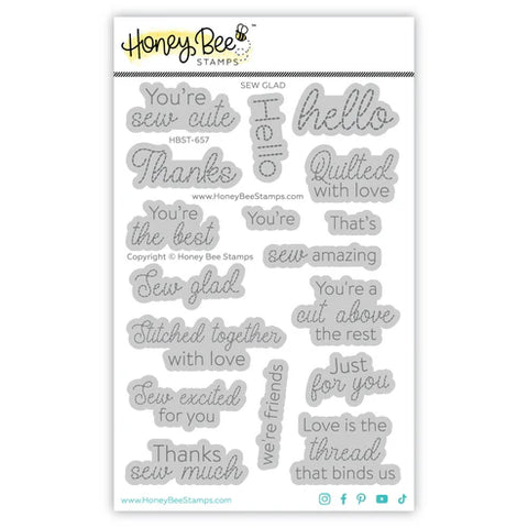 Sew Glad 4x6 Stamp Set