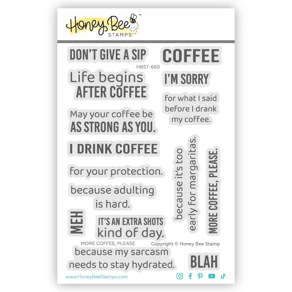 More Coffee Please Stamp Set