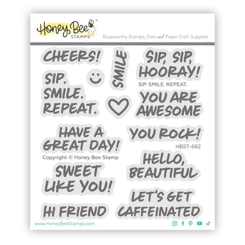 Sip, Smile, Repeat Stamp Set