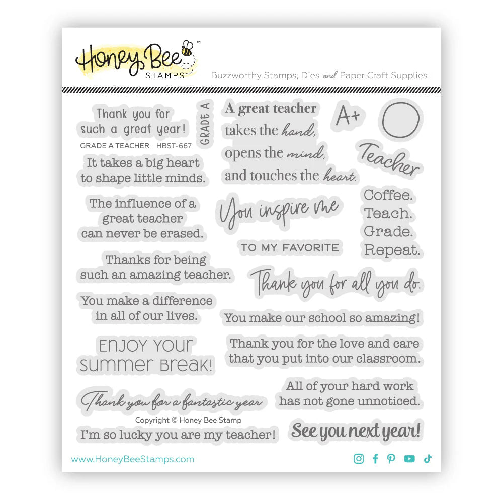 Grade A Teacher Stamp Set