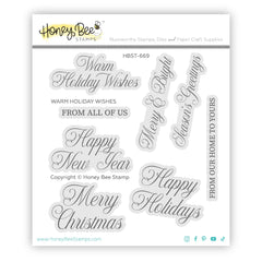 Warm Holiday Wishes 4x4 Stamp Set