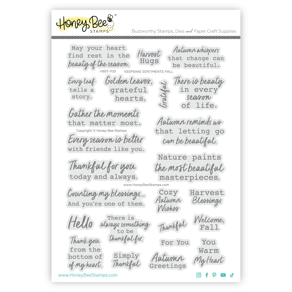 Keepsake Sentiments: Fall 6x8 Stamp Set