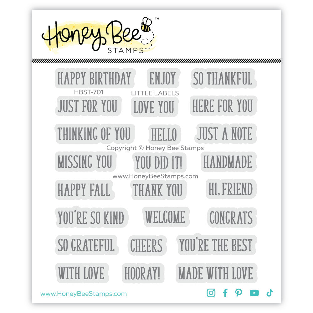 Little Labels 4x4 Stamp Set