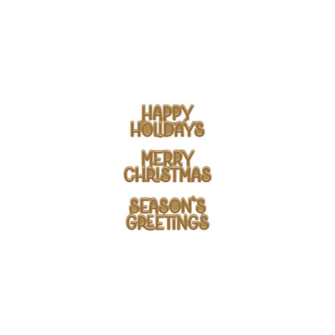 Three Holiday Messages Hot Foil Plate (B)