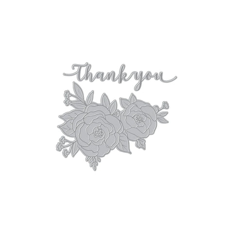 Thank You Flowers Letterpress + Foil Plate (D)