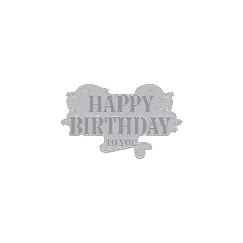 Happy Birthday Letterpress + Foil Plate (C)