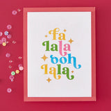 Hero Arts Fa La La BetterPress + Foil Set from the Very Merry Collection