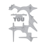 Hero Arts Wrap it Up Letterpress + Foil Plates with Placement Guide from the Best Gift Ever Collection