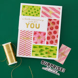 Hero Arts Wrap it Up Letterpress + Foil Plates with Placement Guide from the Best Gift Ever Collection