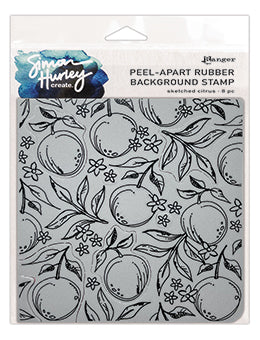 Sketched Citrus Background Stamp