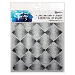 SHC Cling Rubber Background Stamp - Faded Diamonds