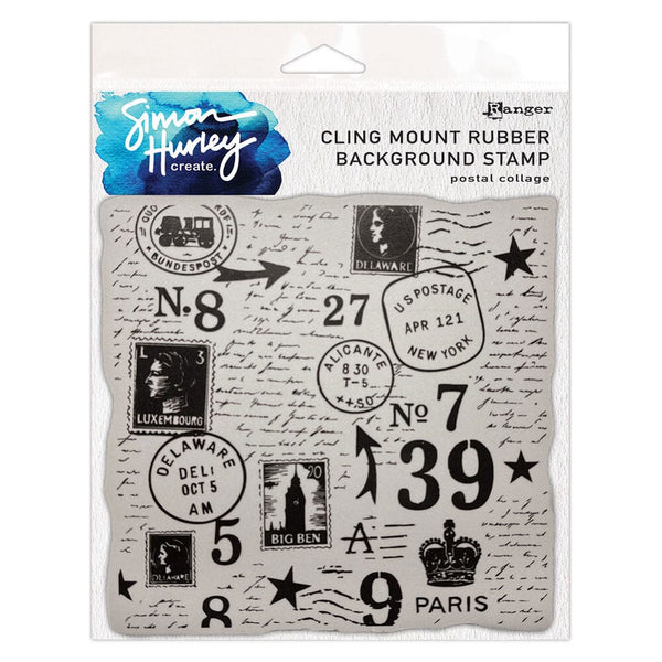 SHC Cling Rubber Background Stamp - Postal Collage – Bumbleberry ...