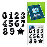 Number Balloons Cling Rubber Stamp and Die Bundle by Simon Hurley