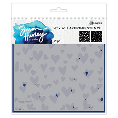 SHC Stencil - Happy Hearts