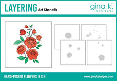 Hand-Picked Flowers Layering Stencil