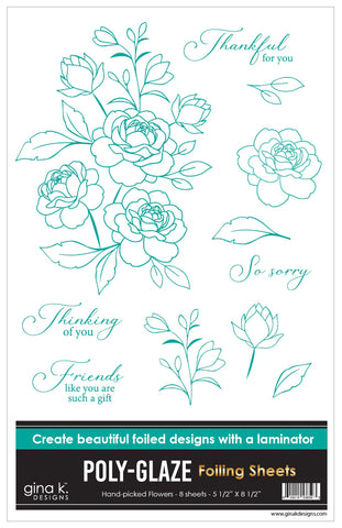 Poly-Glaze Foiling Sheets Hand-Picked Flowers