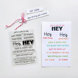 Happy Hey Sentiments 3x4 Stamp Set
