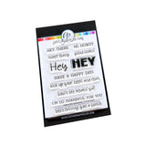 Happy Hey Sentiments 3x4 Stamp Set