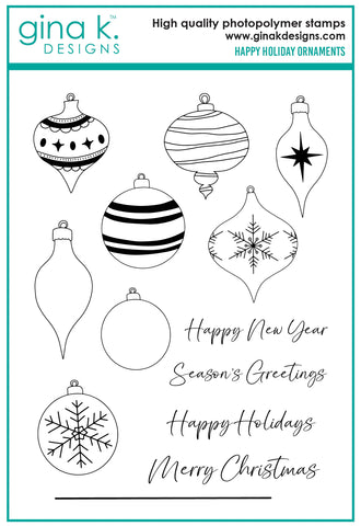 Happy Holiday Ornaments Stamp Set - RETIRING