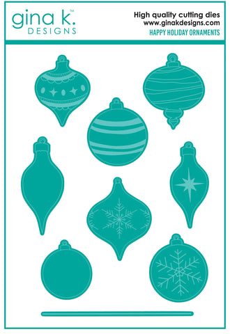 Happy Holiday Ornaments Die Set