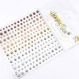 Perles de mélange métallique - Autocollants de perles - 210 unités