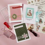 2 Pack Frames Wax Seal Stamps & Dies Bundle from the Holiday Magic Collection