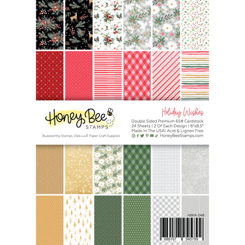 Bloc de papier Holiday Wishes 6x8,5 - 24 feuilles double face