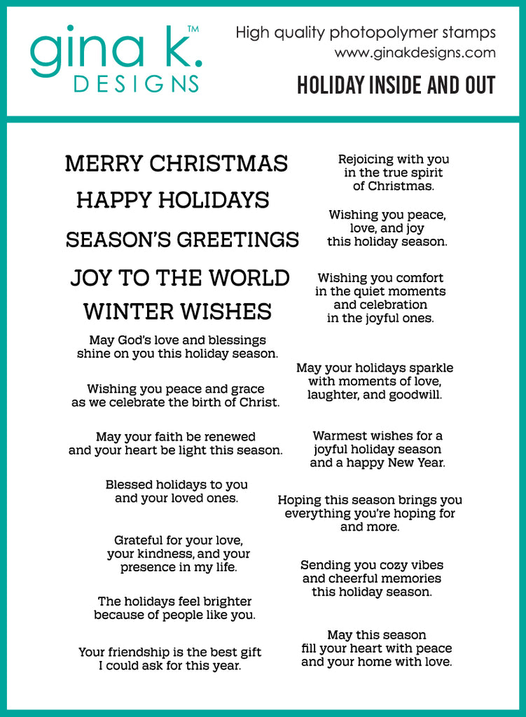 Holiday Inside and Out Stamp Set