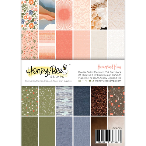 Homestead Hues Paper Pad 6x8.5 24 Double-Sided Sheets