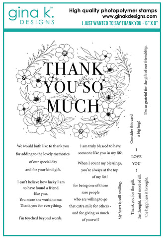 I Just Want to Say Thank You Stamp Set - RETIRING