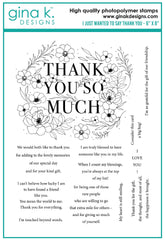 I Just Want to Say Thank You Stamp Set - RETIRING