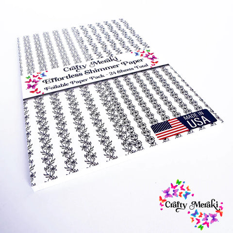 Craft Meraki Effortless Shimmer Paper - Floral Filigree ESP