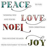 Peace, Love, Joy 4x4 Stamp Set