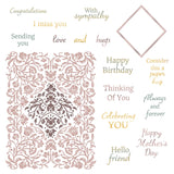 Always and Forever 6x8 Red Rubber Stamp Set