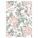 Zelia's English Garden 5x7 Red Rubber Background Stamp