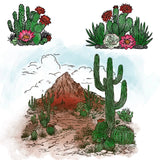 Out West 5x7 Red Rubber Stamp Set