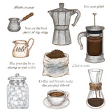 Rise And Grind Rubber Cling Stamp