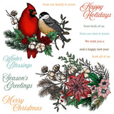 Winter Song 6x6 Rubber Cling Stamp Set