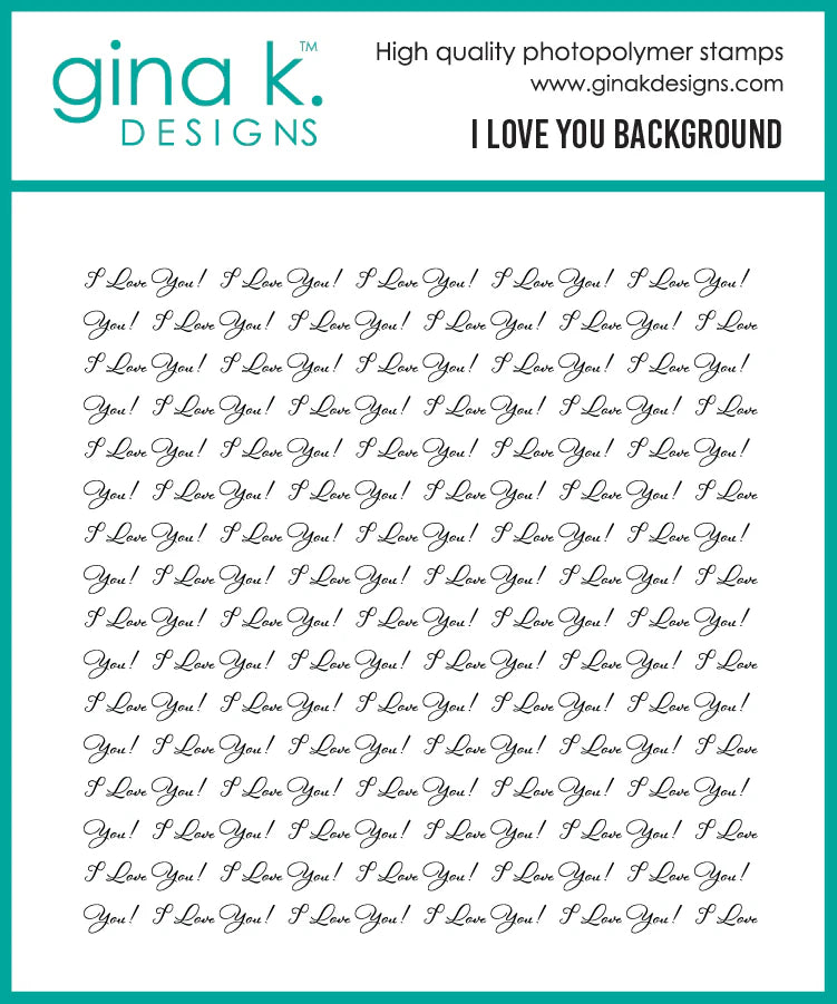 I Love you Background Stamp