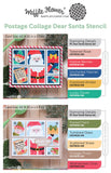 Postage Collage Dear Santa Stencil