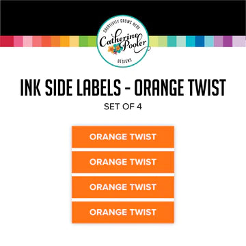 Étiquettes latérales torsadées orange